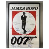 James Bond 007 Poster Signed By All Bond Actors