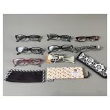 Set of Reading Eyeglasses +1.75 Strength & Cases