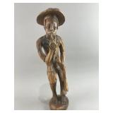 Hand Carved Wood Folk Art Statue