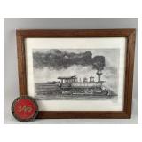 Loco. Train # Plate & Misselhorn Pencil Sketch