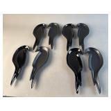 4 Sets Of Transpac Black Ceramic Raven Dishes