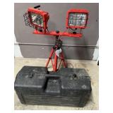 Potable Dual Head Tripod Work Light Set