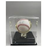 Pitcher Nolan Ryan Signed Baseball in Display Case