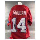 Steve Grogan New England Patriots Signed Jersey