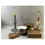 Stone & Brass Table Lamps & More
