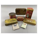 Vtg Tins Coffee, Tea, Cocoa, Peanuts & More