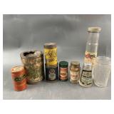 Vintage Kitchen Condiments & Spice Jars & Tins