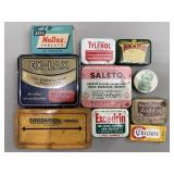 Collection of Vtg Medicine Tins, Tylenol & More