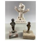 Vtg Bronze Brielle Boy Statues & More