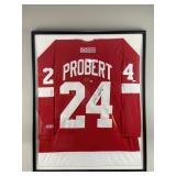 Framed/Signed Probert 24 Detroit Red Wings Jersey