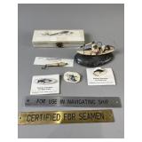 Scrimshaw Pins, Lure, Ships Signs & More