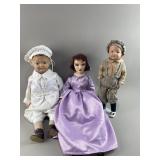 Newsboy, Chef & Princess Vintage Dolls
