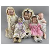 Hand Painted Baby Dolls Collection Antique