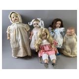 Antique Handmade Dolls & Doll Chair