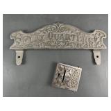 Play Quarters Metal Cash Register Top Sign Antique