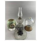 Apothecary Jar & Antq Glass Table Lamps & More
