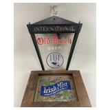 Old Dutch Beer Hanging Light & Irish Mist Sign