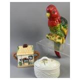 1950s Napco Parrot Planter Belleek Box & More