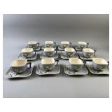 12 MCM Weil Ware Blossom Cups & Saucers
