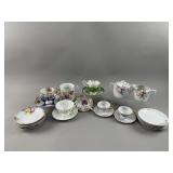 Hand Painted Noritake Sugar Bowl, Creamer & More