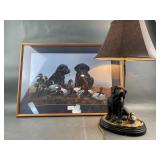 The Outlaws II Print & Labrador Retriever Lamp