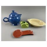 Fiestaware Blue Lapis Teapot, Spoon Rest & More