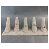 Collection of Ladies Sterling Silver Rings