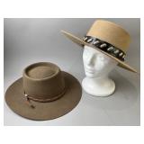 Vntg. Arizona Saddlery & Car-Lop Felt Hats 6 7/8