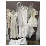 Vtg. Wedding Dresses, Girlï¿½s Dress, Linens & More