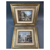 Impressionist Oil Painting Pair Owens & Burnett