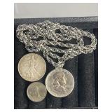 1946 Walking Liberty 1953 Franklin Half $ & More