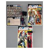 3 G.I. Joe ARAH Figures Complete With Cards