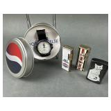 Vintage Pepsi Watch, Corvette & More Zippo Lighter