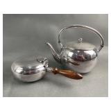 Academy Silver Plate Teapot & Silent Butter