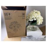 White Hydrangea Arrangement Silk Flowers