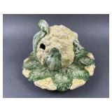 Majolica Style Made Italy Cauliflower Soup Tureen