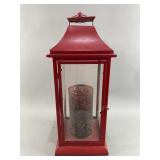 Red Metal Candle Lantern