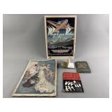 Northwest Airlines Poster & Vtg. Books Collection