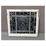 Floral Colored Stained Glass Window Panel