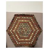 Antq/Vtg Hexagon Penny Rug