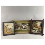 Vtg Signed Lithograph "Pointer" & More