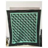 Antq/Vtg Handmade Chevron Quilt