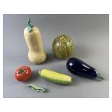 Decorative Ceramic Vegetable Figurine Set Set of 6
