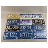 Lot Of Vintage Michigan License Plates