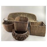 Lot of Vintage Rustic Baskets