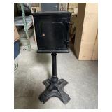 Black Cast Iron Pedestal Mailbox