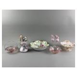 Lot Of Vtg. Porcelain Figurines & Decorative Bowls