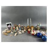 Vtg Nativity , Paper Mache Ornaments & More