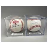 Autographed Baseballs with Case