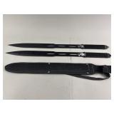 19 Inch Blade Black Ninja Swords